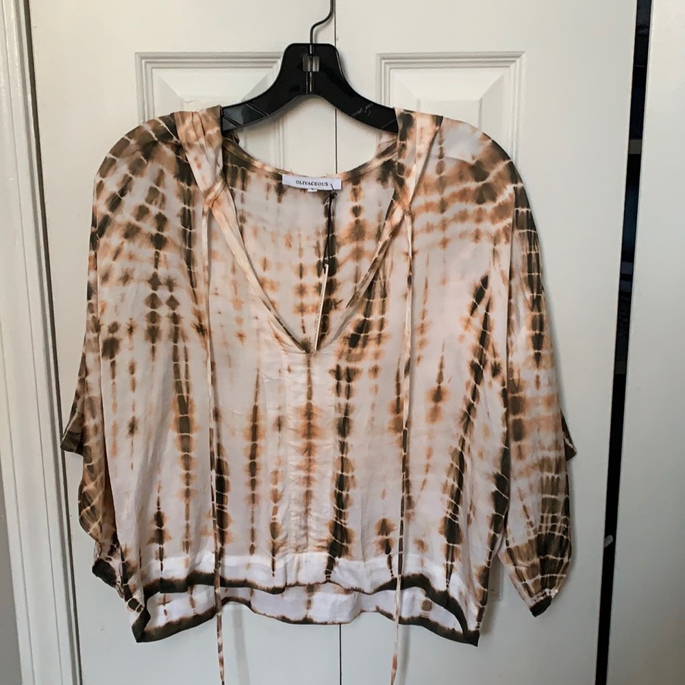 Flowy tye-dye blouse
